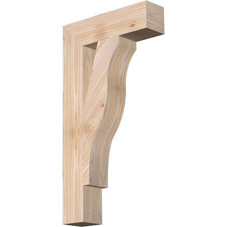 Ekena Millwork Funston Block Smooth Bracket, Douglas Fir, 3 1/2"W x 14"D x 26"H BKT04X14X26FST05SDF